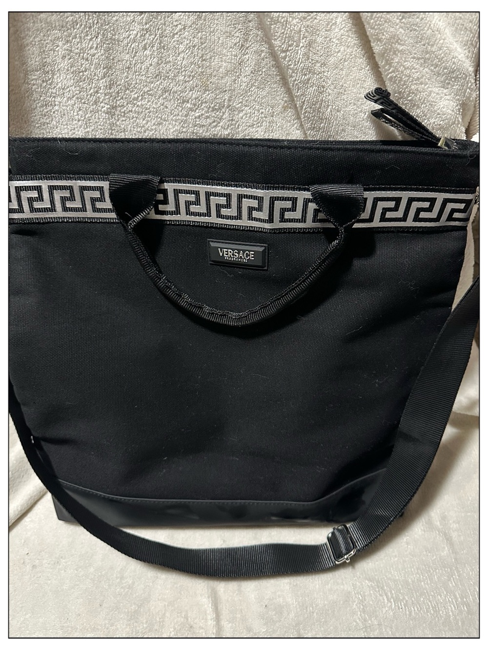 Versace Fragrances Black Tote Bag